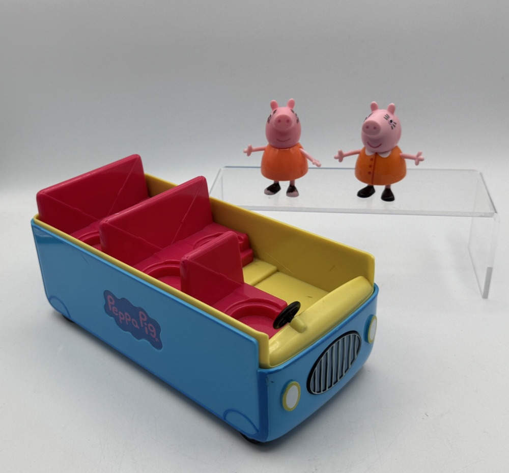 Peppa Pig Mixed 2 Mommy Pig & Talking Blue Car, Pre-owned.